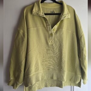 American Eagle Lived In Button-Up Sweatshirt